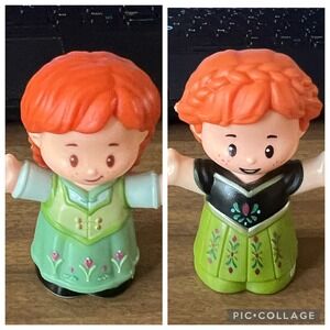 Fisher‎ Price Little People Disney Frozen Princess Anna 2019 Mattel Set Of 2